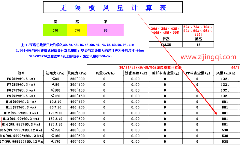 高效空氣過濾器風(fēng)量算法 高效空氣過濾器風(fēng)量算法